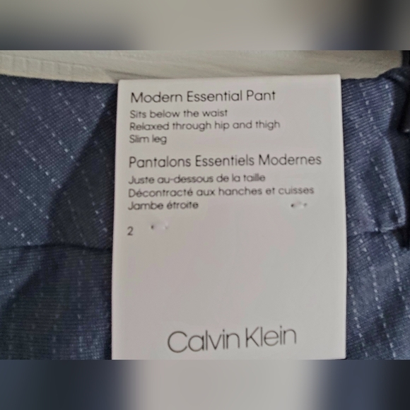 NWT- Calvin Klein Pinstripe Modern Essential Pant - Picture 5 of 8